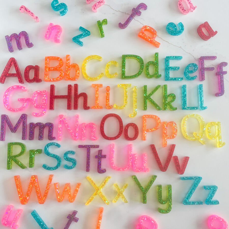 Love Teach Play Resin | Letters and Numbers - Tinker Tray Play