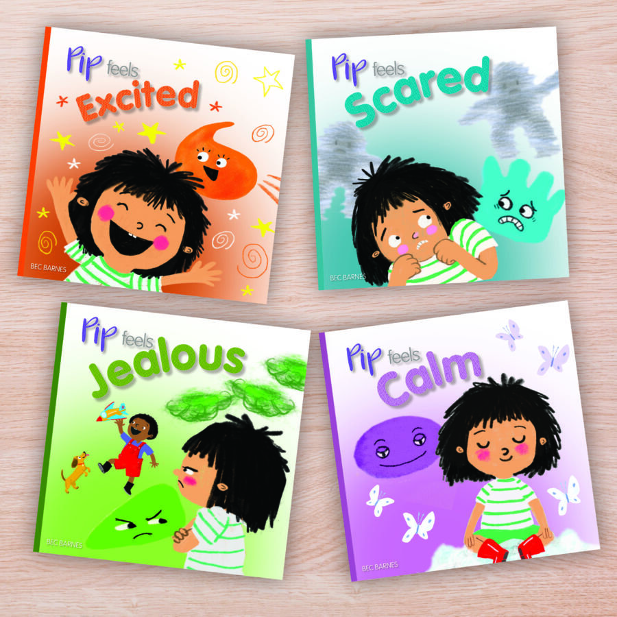 Learn Well Education Pip Feels Books Set 2 - Excited, Jealous, Scared ...